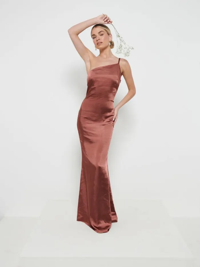 Pretty Lavish Bridesmaid Dresses Amelia Maxi Bridesmaid Dress Matte Mahogany 8211 Women