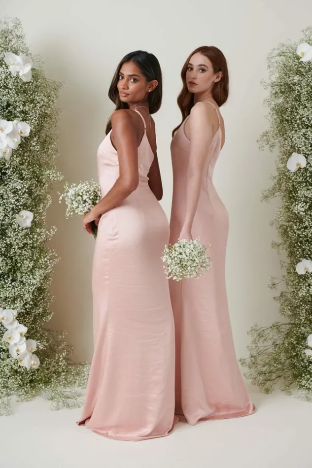 Pretty Lavish Bridesmaid Dresses Amelia Maxi Bridesmaid Dress Matte True Blush 8211 Women