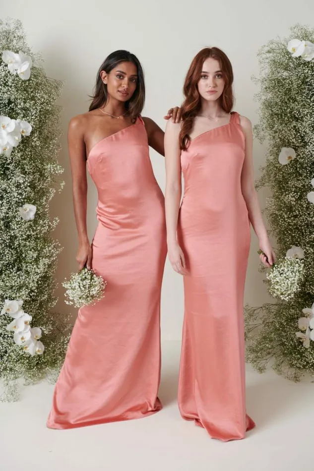Pretty Lavish Bridesmaid Dresses Amelia Tie Maxi Bridesmaid Dress Apricot Pink 8211 Women