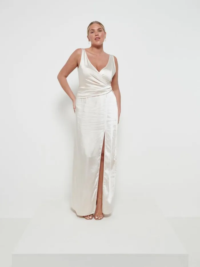 Pretty Lavish Bridesmaid Dresses Esmee Wrap Maxi Bridesmaid Dress Champagne 8211 Women