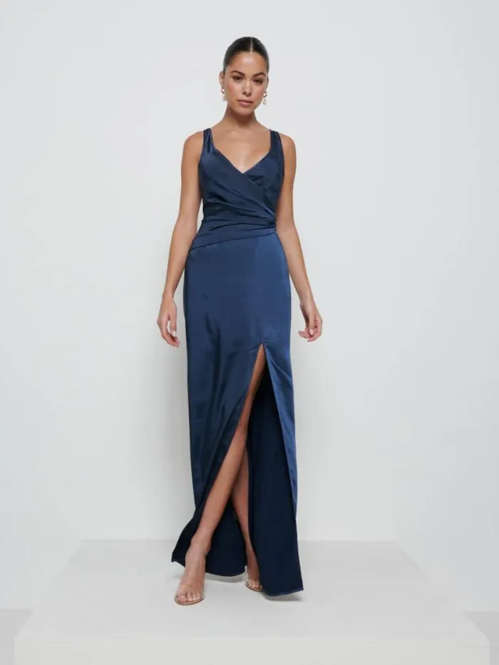 Pretty Lavish Bridesmaid Dresses Esmee Wrap Maxi Bridesmaid Dress Navy 8211 Women Pretty Lavish Bridesmaid Dresses Esmee Wrap Maxi Bridesmaid Dress Navy 8211 Women