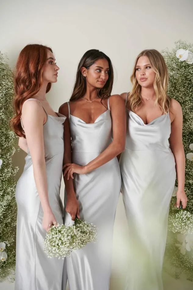 Pretty Lavish Bridesmaid Dresses Keisha Maxi Bridesmaid Dress Silver 8211 Women