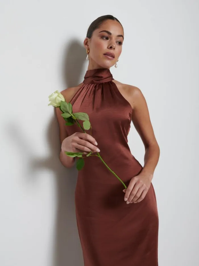 Pretty Lavish Bridesmaid Dresses Odelle Maxi Bridesmaid Dress Matte Mahogany 8211 Women