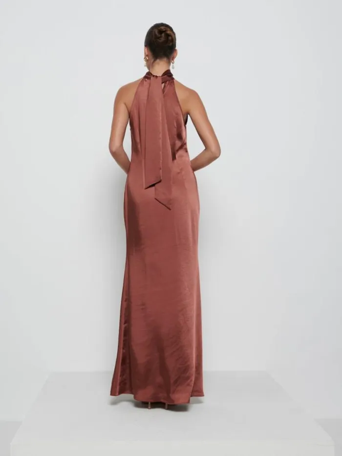 Pretty Lavish Bridesmaid Dresses Odelle Maxi Bridesmaid Dress Matte Mahogany 8211 Women