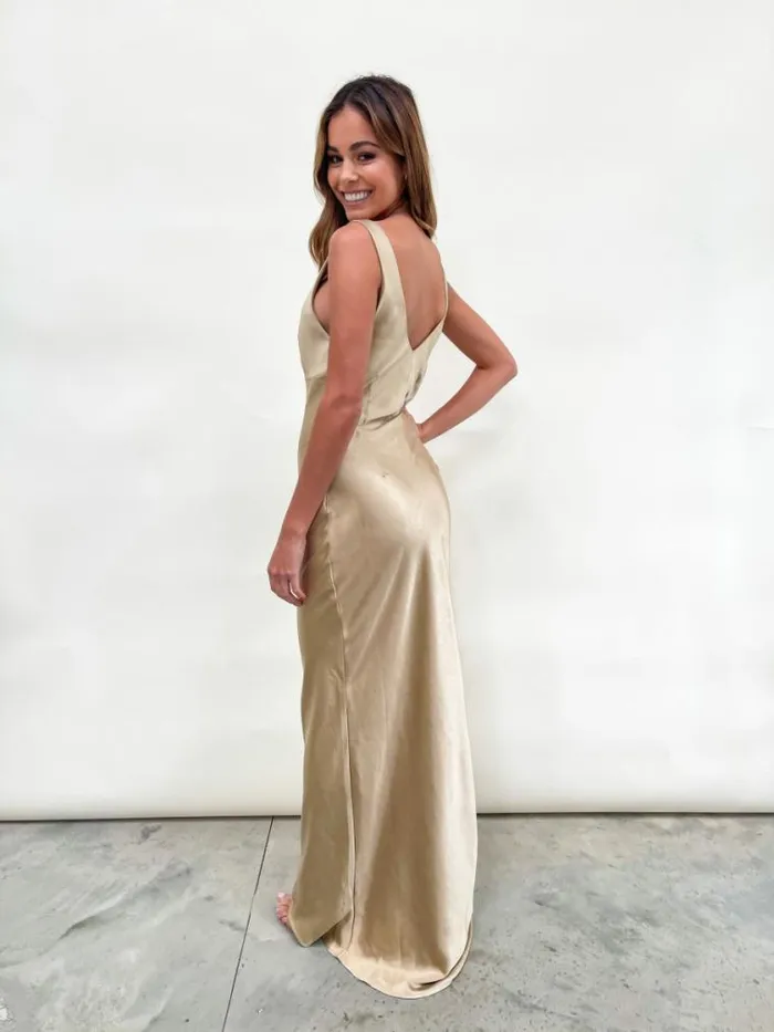 Pretty Lavish Bridesmaid Dresses Piper Maxi Dress Bronze 8211 Women