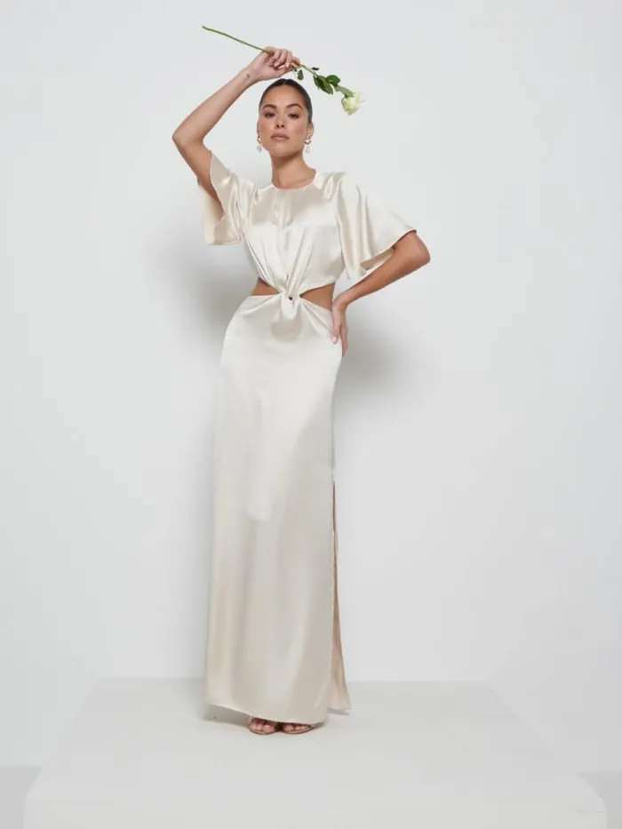 Pretty Lavish Bridesmaid Dresses Zara Twist Knot Bridesmaid Dress Champagne 8211 Women
