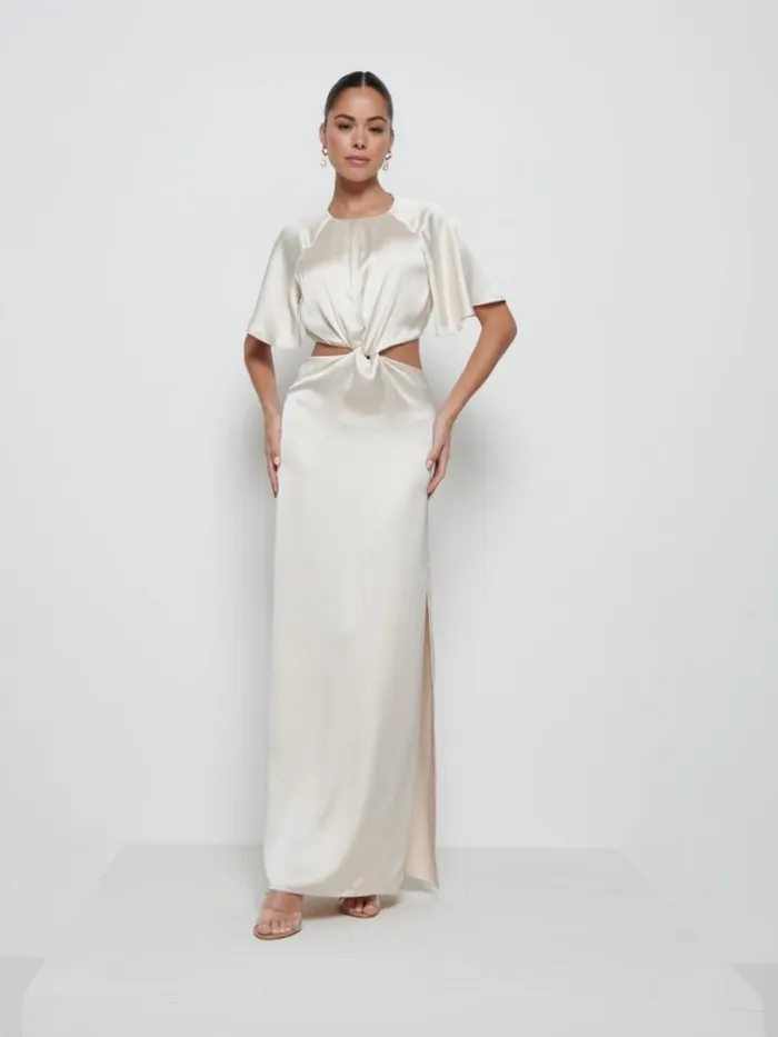Pretty Lavish Bridesmaid Dresses Zara Twist Knot Bridesmaid Dress Champagne 8211 Women