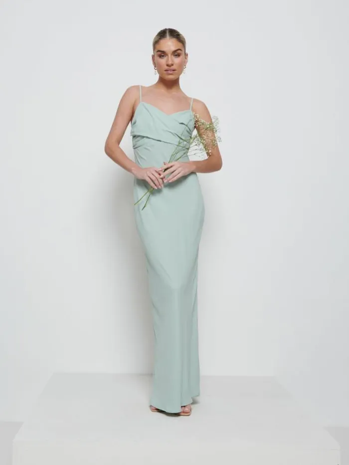 Pretty Lavish Chiffon Bridesmaid Dresses Kehlani Twist Cami Bridesmaid Dress Sage 8211 Women