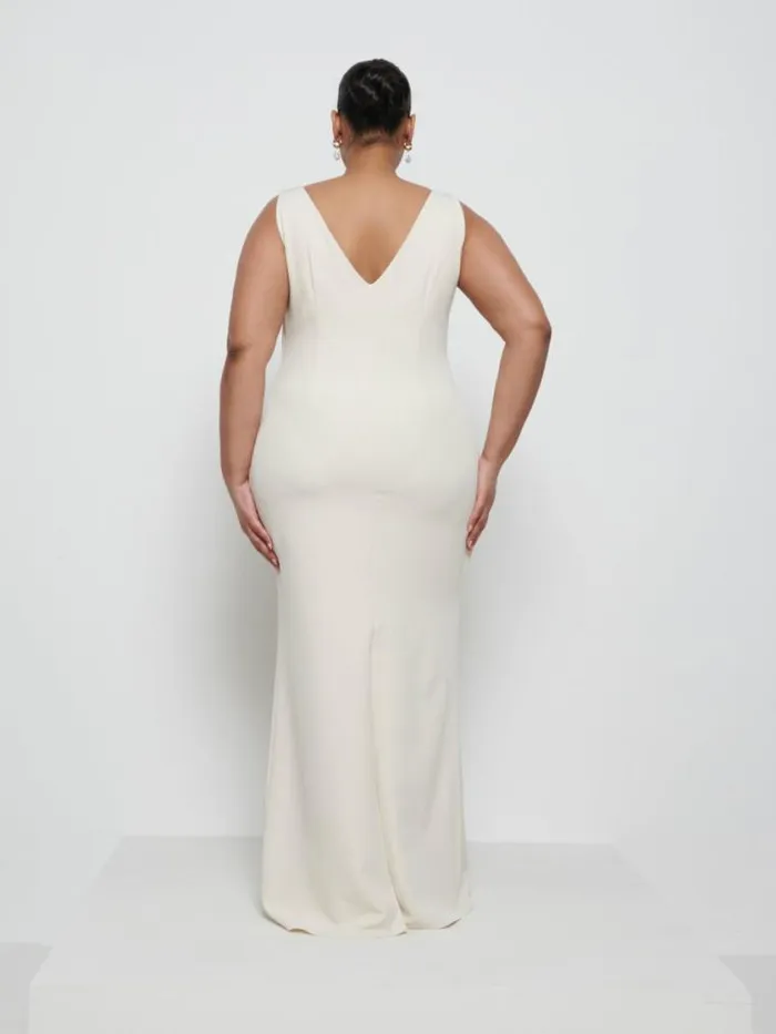 Pretty Lavish Crepe Bridesmaid Dresses Esmee Crepe Maxi Bridesmaid Dress Curve Champagne 8211 Women