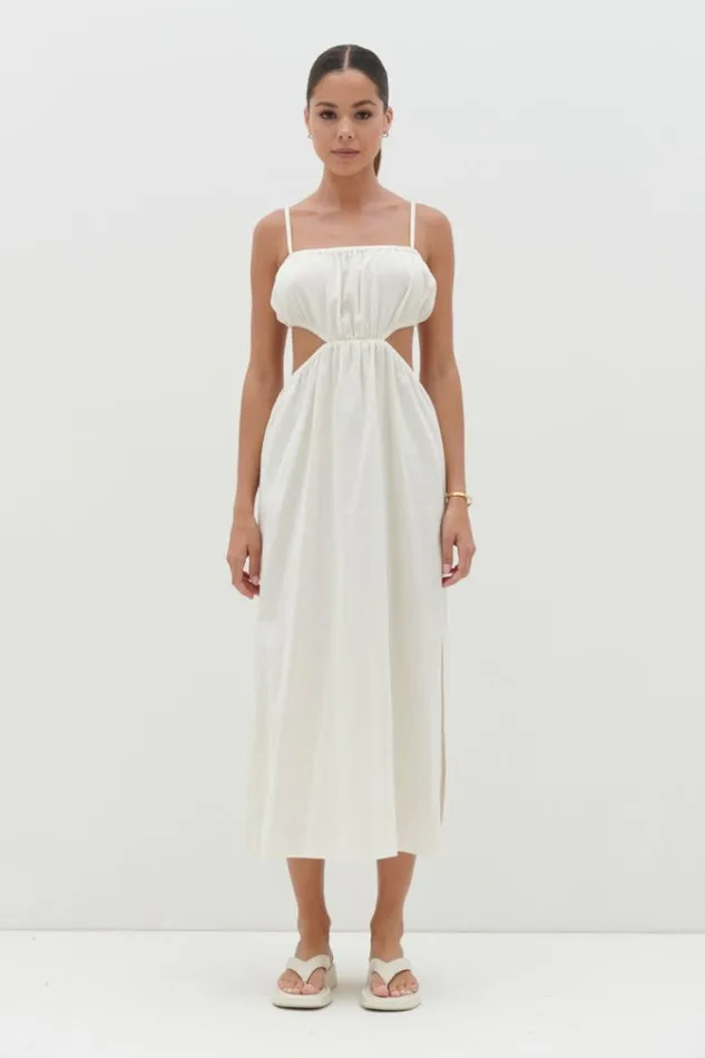Pretty Lavish Dresses Artie Cut Out Midaxi Dress Cream 8211 Women