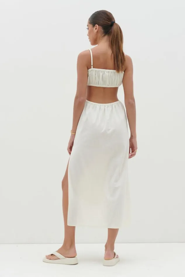 Pretty Lavish Dresses Artie Cut Out Midaxi Dress Cream 8211 Women