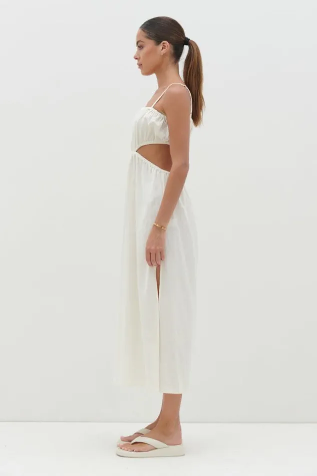 Pretty Lavish Dresses Artie Cut Out Midaxi Dress Cream 8211 Women
