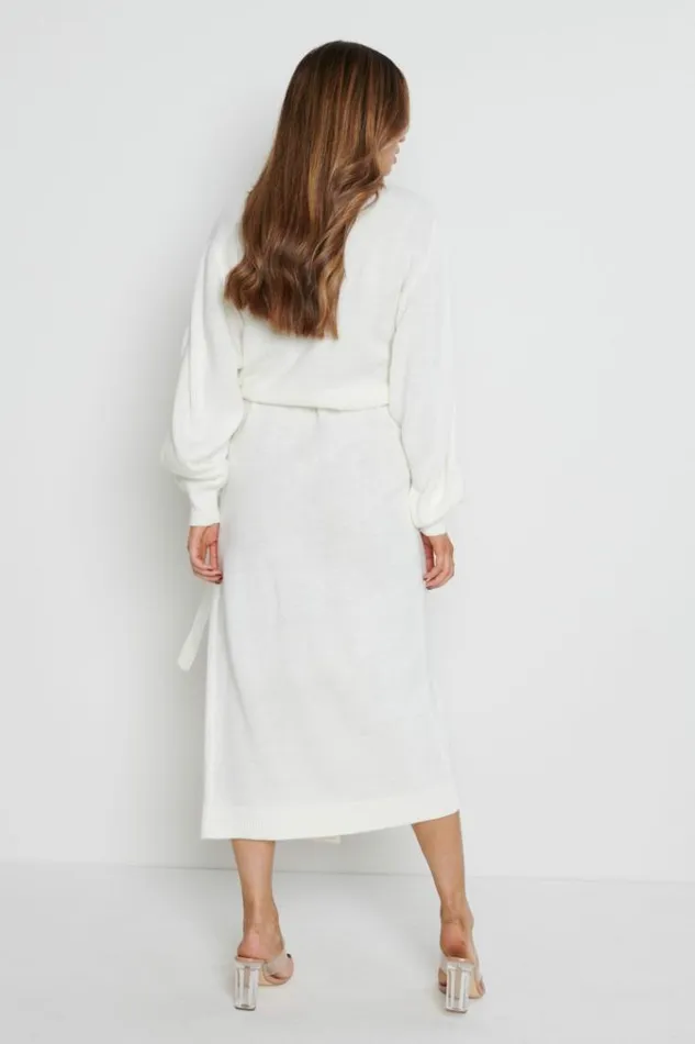 Pretty Lavish Dresses Beau Wrap Midi Dress Cream 8211 Women