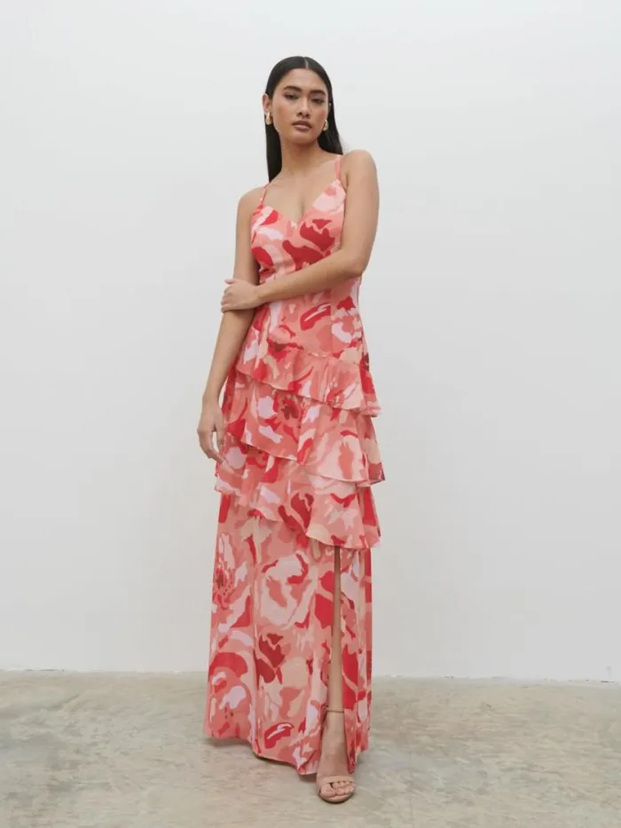 Pretty Lavish Dresses Hettie Maxi Dress Abstract Multi Floral 8211 Women
