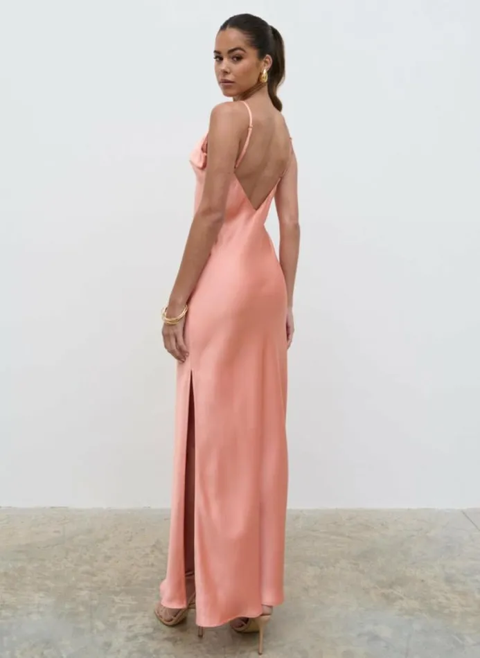 Pretty Lavish Dresses Jode Maxi Dress Apricot Pink 8211 Women