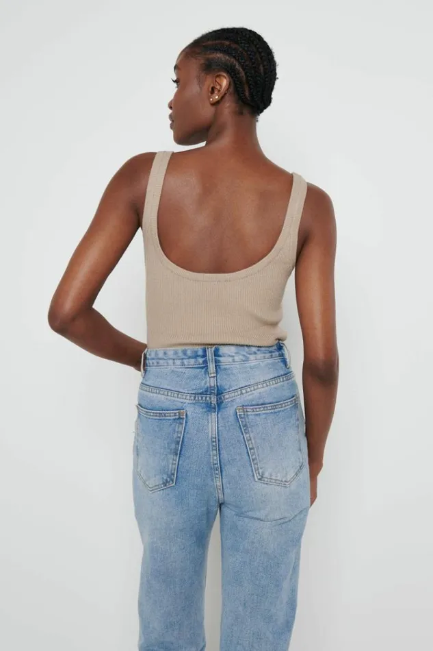 Pretty Lavish Knitwear Gabby Knit Cami Top Brown 8211 Women