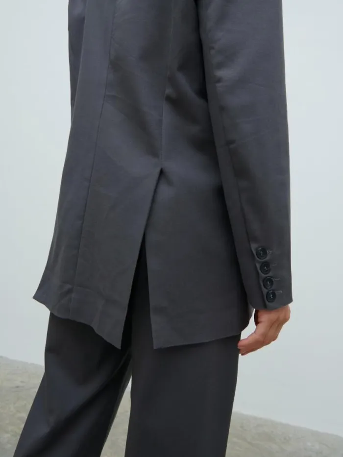Pretty Lavish Outerwear Brady Oversized Boxy Blazer Grey 8211 Women