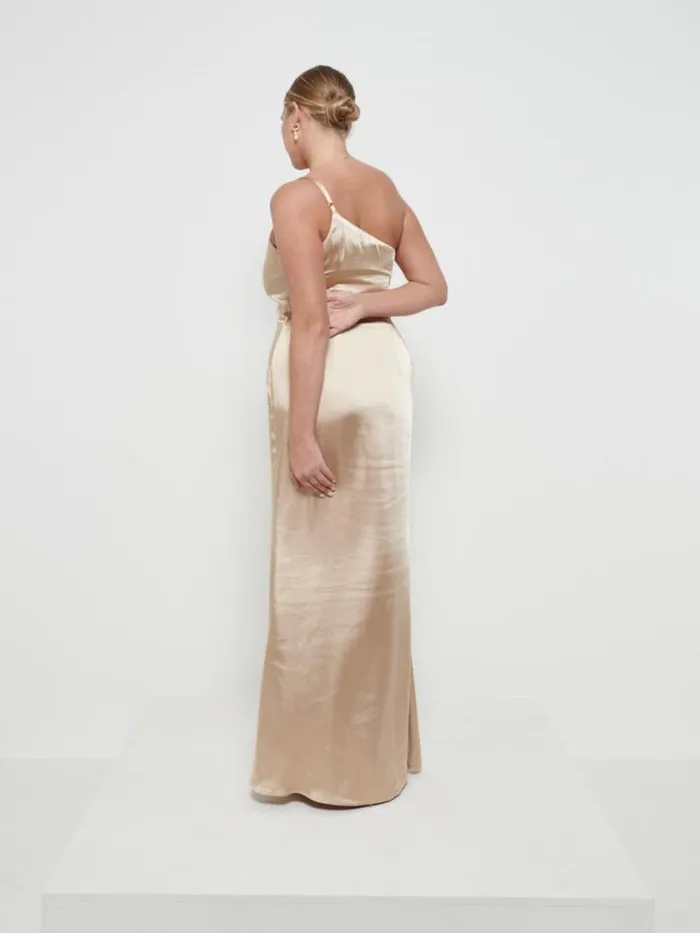 Pretty Lavish Satin Bridesmaid Dresses Amelia Maxi Bridesmaid Dress Bronze 8211 Women