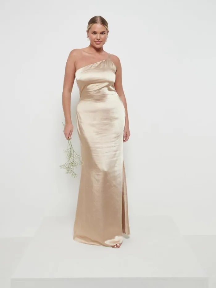 Pretty Lavish Satin Bridesmaid Dresses Amelia Maxi Bridesmaid Dress Bronze 8211 Women