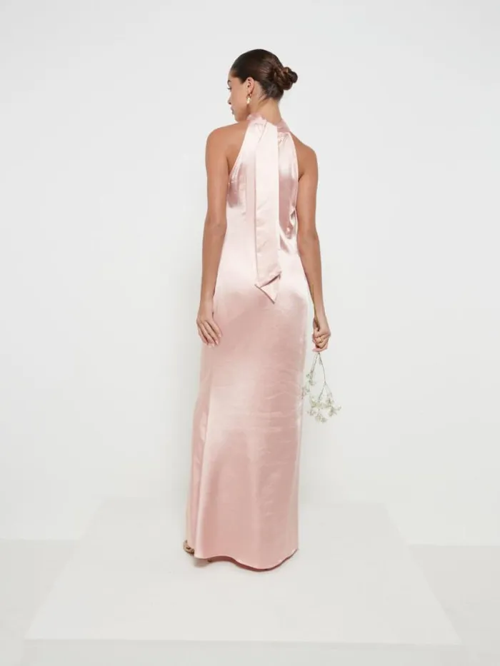 Pretty Lavish Satin Bridesmaid Dresses Odelle Maxi Bridesmaid Dress Blush 8211 Women
