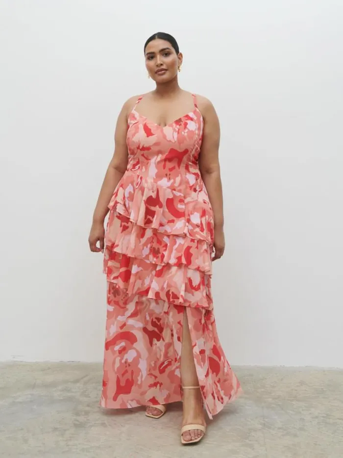 Pretty Lavish Wedding Guest Hettie Maxi Dress Curve Abstract Multi Floral 8211 Women Pretty Lavish Wedding Guest Hettie Maxi Dress Curve Abstract Multi Floral 8211 Women