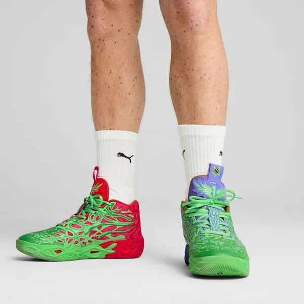 Puma Basketball PUMA X LAMELO BALL X TMNT MB04 Raphael And Donatello 039s Basketball Shoes Fluro Green Pespuma Reddark Amethyst 8211 Men Puma Basketball PUMA X LAMELO BALL X TMNT MB04 Raphael And Donatello 039s Basketball Shoes Fluro Green Pespuma Reddark Amethyst 8211 Men