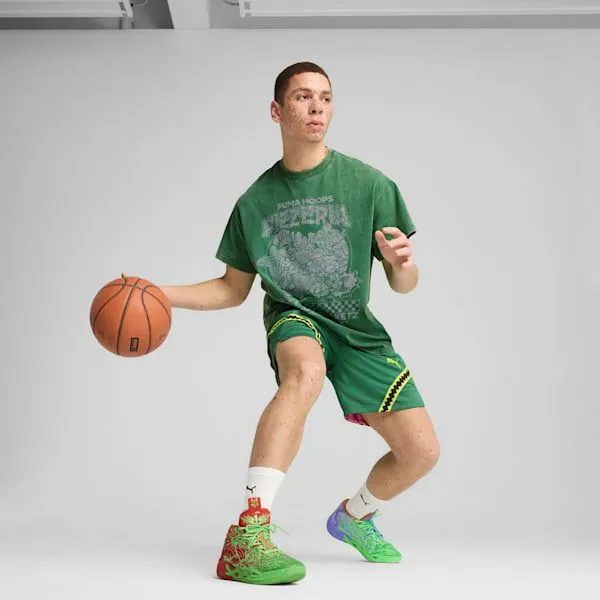 Puma Basketball PUMA X LAMELO BALL X TMNT MB04 Raphael And Donatello 039s Basketball Shoes Fluro Green Pespuma Reddark Amethyst 8211 Men Puma Basketball PUMA X LAMELO BALL X TMNT MB04 Raphael And Donatello 039s Basketball Shoes Fluro Green Pespuma Reddark Amethyst 8211 Men