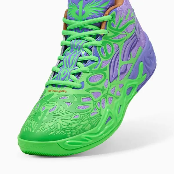 Puma Basketball PUMA X LAMELO BALL X TMNT MB04 Raphael And Donatello 039s Basketball Shoes Fluro Green Pespuma Reddark Amethyst 8211 Men Puma Basketball PUMA X LAMELO BALL X TMNT MB04 Raphael And Donatello 039s Basketball Shoes Fluro Green Pespuma Reddark Amethyst 8211 Men