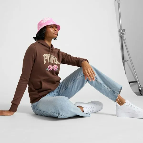 Puma Hats and Beanies Floral 039s Bucket Hat Dakr Pink 8211 Women