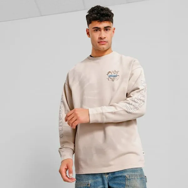 Puma Hoodies and Sweatshirts Downtown RePlace 039s Crew Neck Sweatshirt Putty 8211 Men Puma Hoodies and Sweatshirts Downtown RePlace 039s Crew Neck Sweatshirt Putty 8211 Men