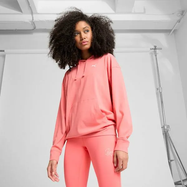 Puma Hoodies and Sweatshirts ESS ELEVATED Comfort Rib Hoodie Peach Frost 8211 Women Puma Hoodies and Sweatshirts ESS ELEVATED Comfort Rib Hoodie Peach Frost 8211 Women