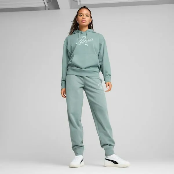 Puma Hoodies and Sweatshirts Essentials Script 039s Comfort Hoodie Green Moon 8211 Women Puma Hoodies and Sweatshirts Essentials Script 039s Comfort Hoodie Green Moon 8211 Women