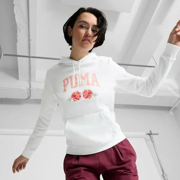 Puma Hoodies and Sweatshirts Faux Embroidered Floral 039s Hoodie Puma White 8211 Women Puma Hoodies and Sweatshirts Faux Embroidered Floral 039s Hoodie Puma White 8211 Women