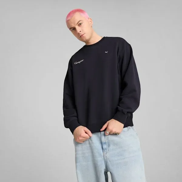 Puma Hoodies and Sweatshirts MMQ 039s Graphic Crew New Navy 8211 Men