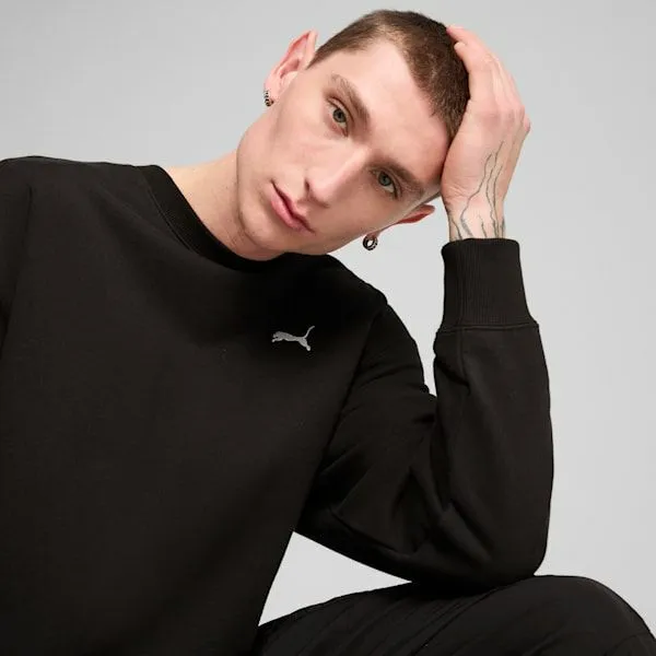Puma Hoodies and Sweatshirts WARDROBE ESSENTIALS 039s Relaxed Crew Puma Black 8211 Men Puma Hoodies and Sweatshirts WARDROBE ESSENTIALS 039s Relaxed Crew Puma Black 8211 Men