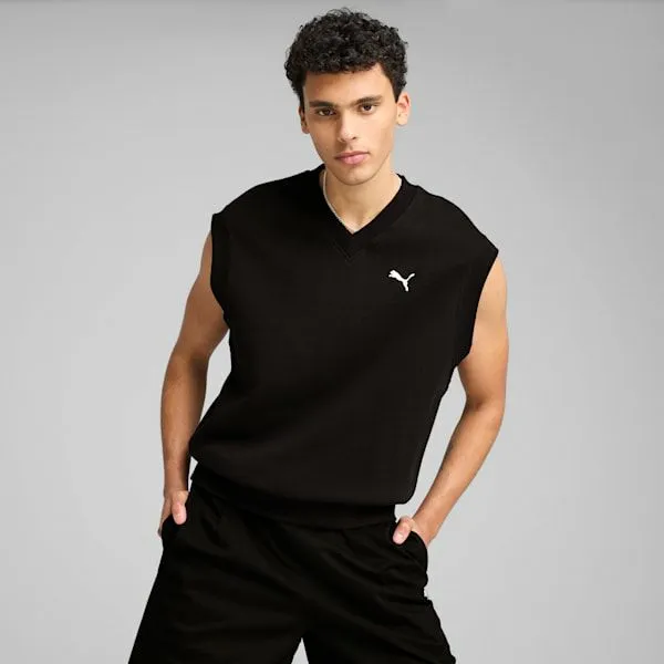 Puma Hoodies and Sweatshirts WARDROBE ESSENTIALS 039s Relaxed Vest Puma Black 8211 Men Puma Hoodies and Sweatshirts WARDROBE ESSENTIALS 039s Relaxed Vest Puma Black 8211 Men