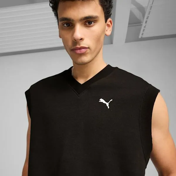 Puma Hoodies and Sweatshirts WARDROBE ESSENTIALS 039s Relaxed Vest Puma Black 8211 Men Puma Hoodies and Sweatshirts WARDROBE ESSENTIALS 039s Relaxed Vest Puma Black 8211 Men