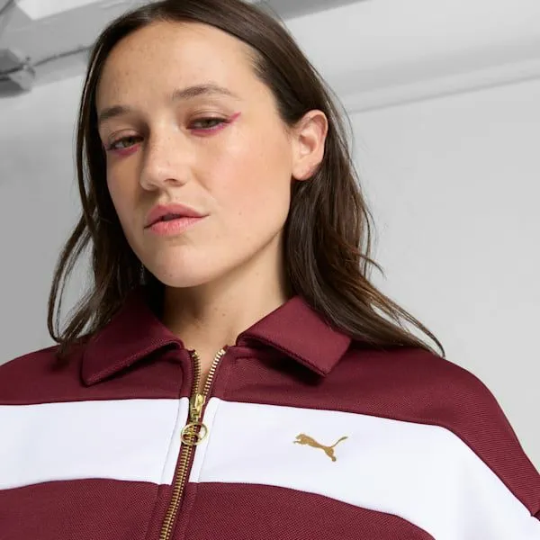 Puma Jackets and Outerwear PUMA 039s Relaxed Crop Track Jacket Ruby Shimmer 8211 Women Puma Jackets and Outerwear PUMA 039s Relaxed Crop Track Jacket Ruby Shimmer 8211 Women