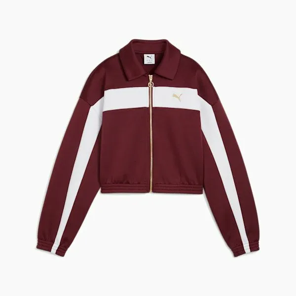 Puma Jackets and Outerwear PUMA 039s Relaxed Crop Track Jacket Ruby Shimmer 8211 Women Puma Jackets and Outerwear PUMA 039s Relaxed Crop Track Jacket Ruby Shimmer 8211 Women