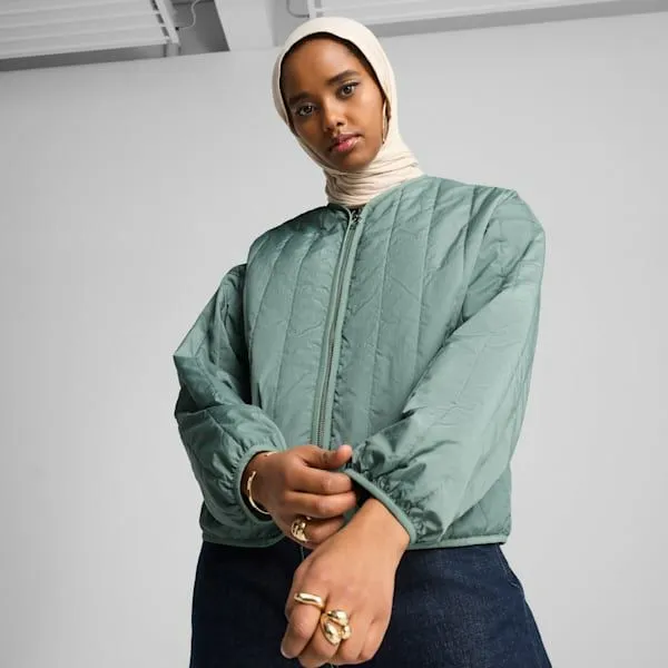 Puma Jackets and Outerwear Wardrobe Essentials 039s Relaxed Reversible Liner Jacket Green Moon 8211 Women Puma Jackets and Outerwear Wardrobe Essentials 039s Relaxed Reversible Liner Jacket Green Moon 8211 Women