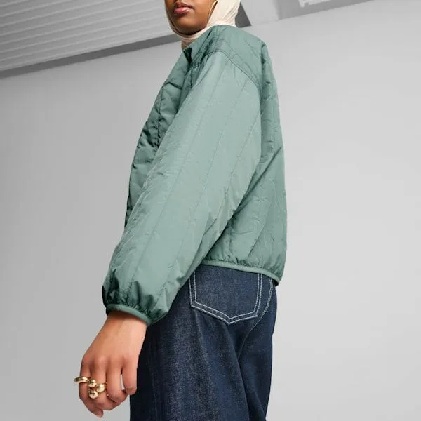 Puma Jackets and Outerwear Wardrobe Essentials 039s Relaxed Reversible Liner Jacket Green Moon 8211 Women Puma Jackets and Outerwear Wardrobe Essentials 039s Relaxed Reversible Liner Jacket Green Moon 8211 Women