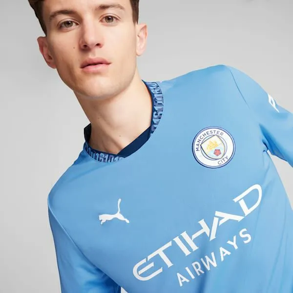 Puma Jerseys Manchester City 2425 Home 039s Long Sleeve Soccer Jersey Team Light Bluemarine Blue 8211 Men Puma Jerseys Manchester City 2425 Home 039s Long Sleeve Soccer Jersey Team Light Bluemarine Blue 8211 Men