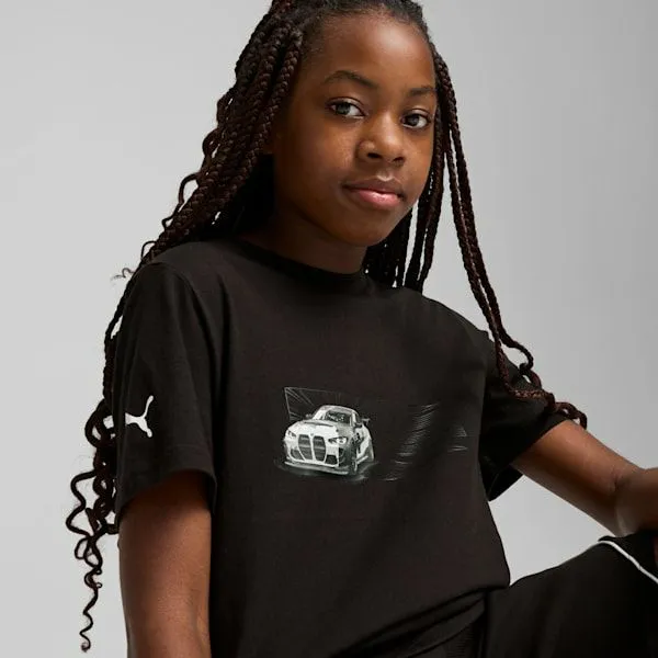 Puma Kids BMW M Motorsport Car Graphic Big 039 Tee Puma Black 8211 Kids