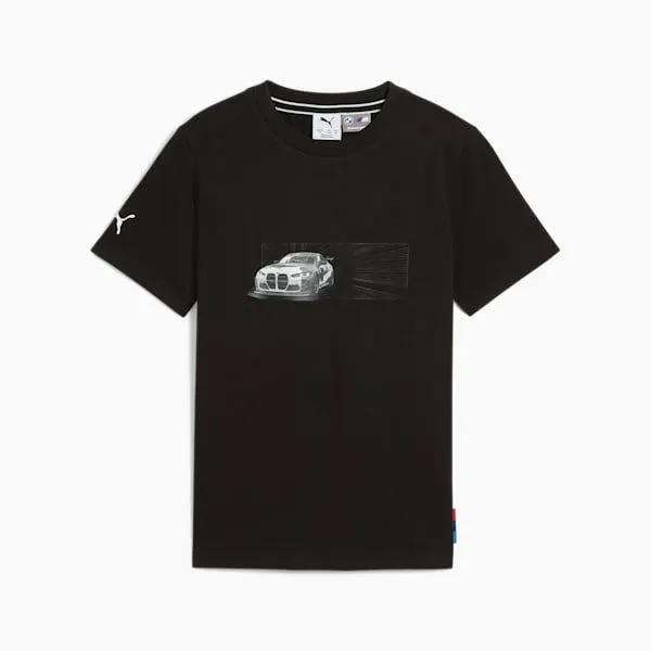 Puma Kids BMW M Motorsport Car Graphic Big 039 Tee Puma Black 8211 Kids