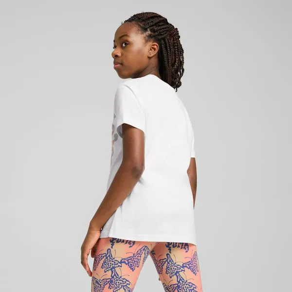 Puma Kids BUTTERFLY VIBE Big 039 Logo Tee Puma White 8211 Kids