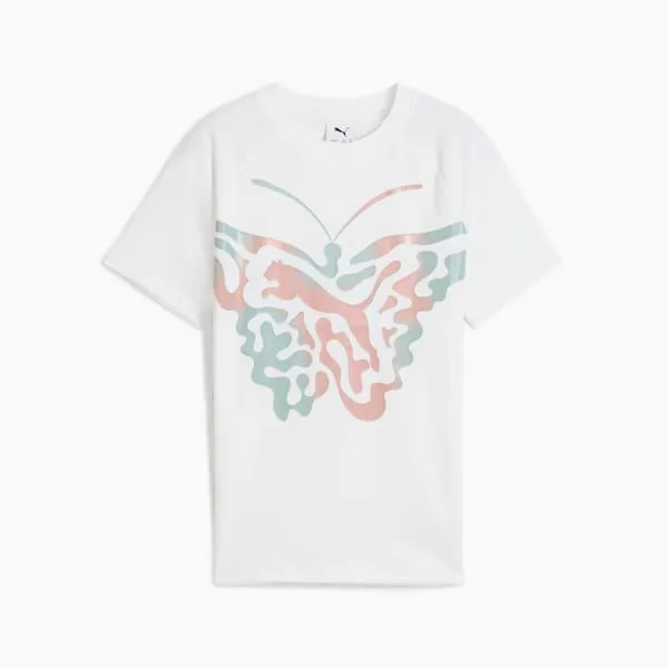 Puma Kids BUTTERFLY VIBE Big 039 Logo Tee Puma White 8211 Kids