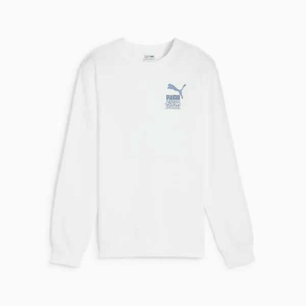 Puma Kids Classics Brand Love Big 039 Crew Neck Sweatshirt Puma White 8211 Kids Puma Kids Classics Brand Love Big 039 Crew Neck Sweatshirt Puma White 8211 Kids