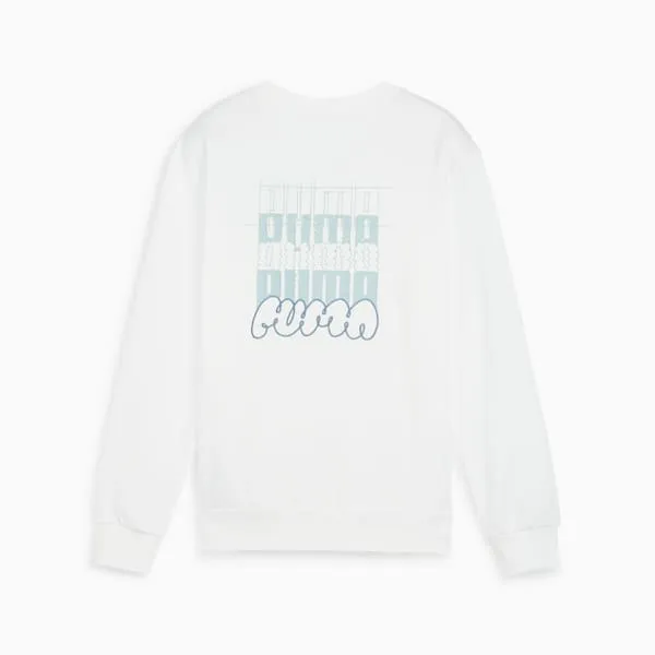 Puma Kids Classics Brand Love Big 039 Crew Neck Sweatshirt Puma White 8211 Kids Puma Kids Classics Brand Love Big 039 Crew Neck Sweatshirt Puma White 8211 Kids