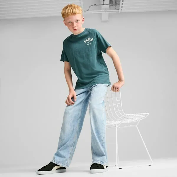Puma Kids Classics Play Loud Big 039 Tee Cold Green 8211 Kids