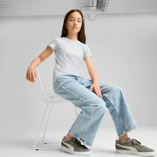 Puma Kids Essentials Logo Big 039 Tee Silver Mist 8211 Kids